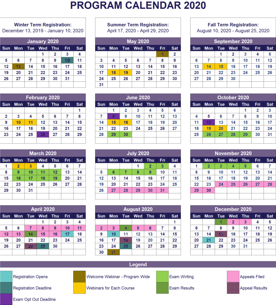 Calendar & Key Dates | CBV Institute