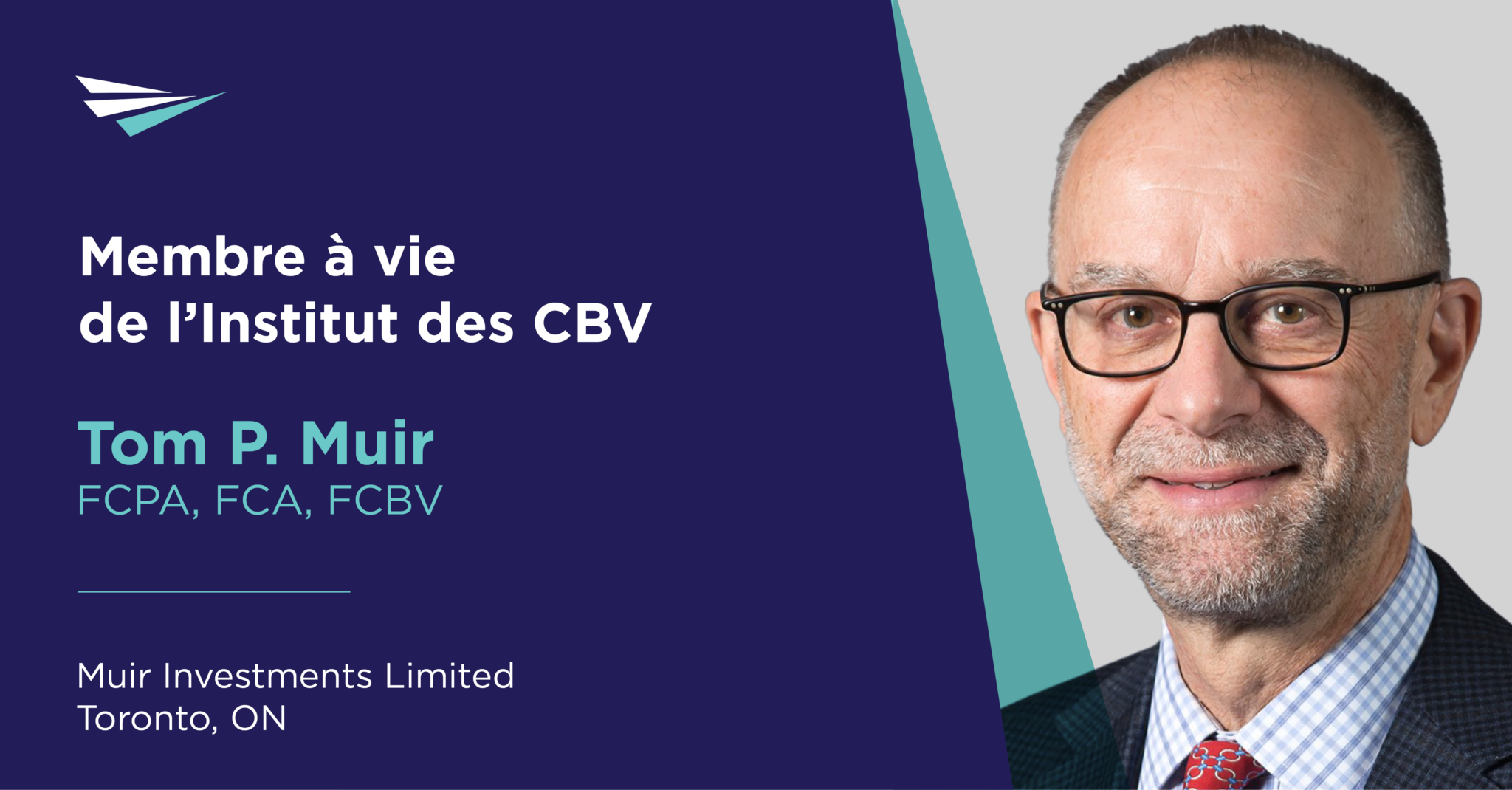 Membre à vie – Annonce du lauréat 2021 | L’Institut des CBV